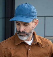 DE-BCW02WC-BLU - Dehen 1920 12oz Waxed Cotton Baseball Cap - Blue