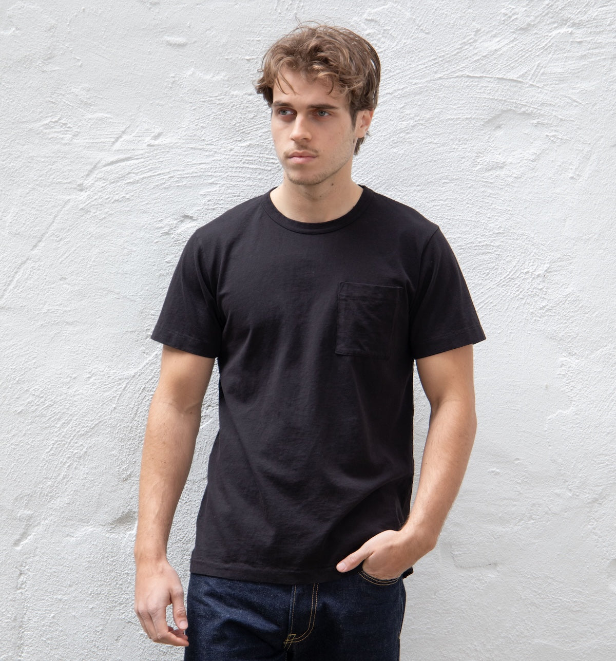 DE-TS01P-BLK - Dehen 1920 Heavy Duty Pocket T-Shirt - Black