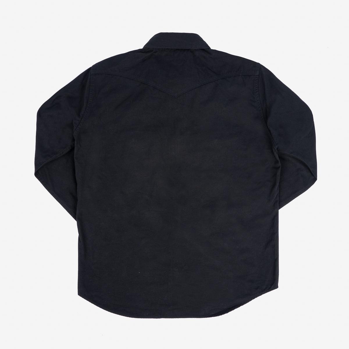 IHSH-394-BLK - 7oz Fatigue Cloth Western Shirt - Black