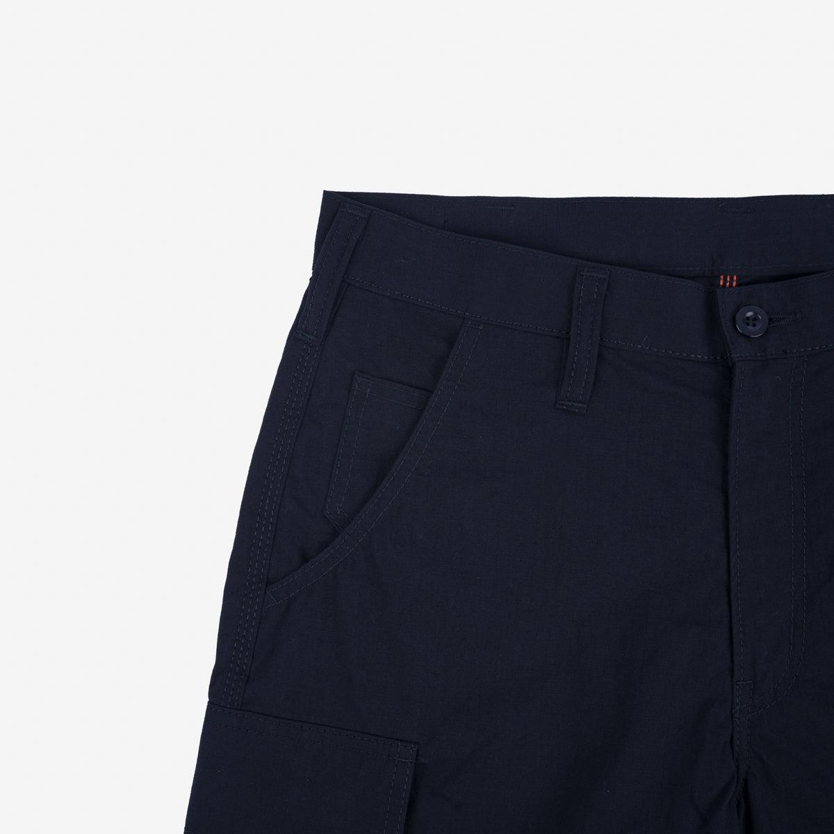IH-736-BLK - Ripstop Cargo Shorts - Black