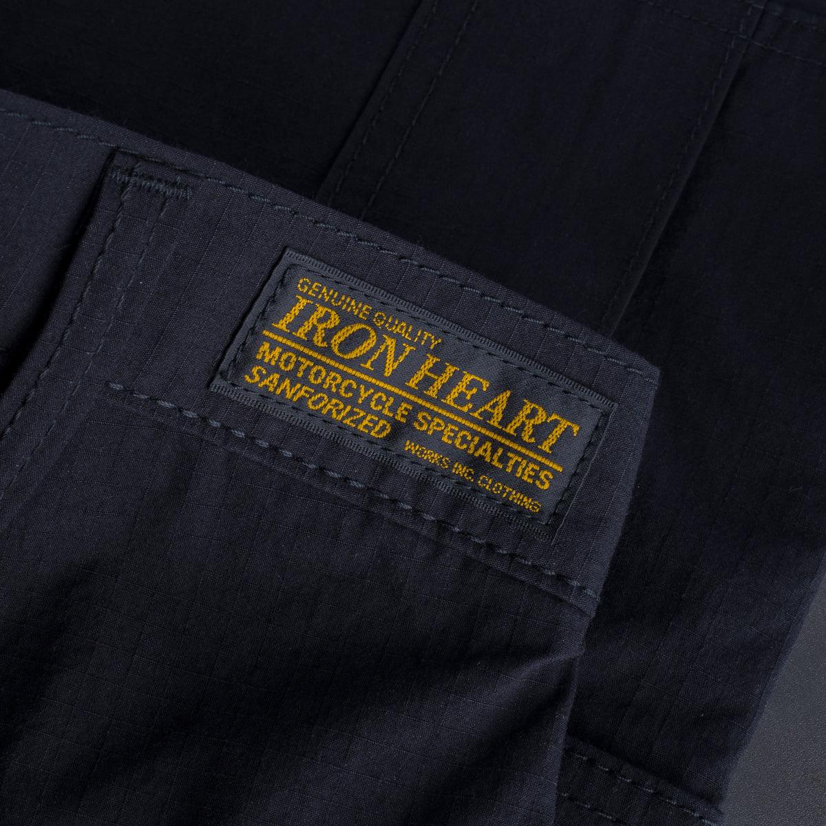 IH-736-BLK - Ripstop Cargo Shorts - Black