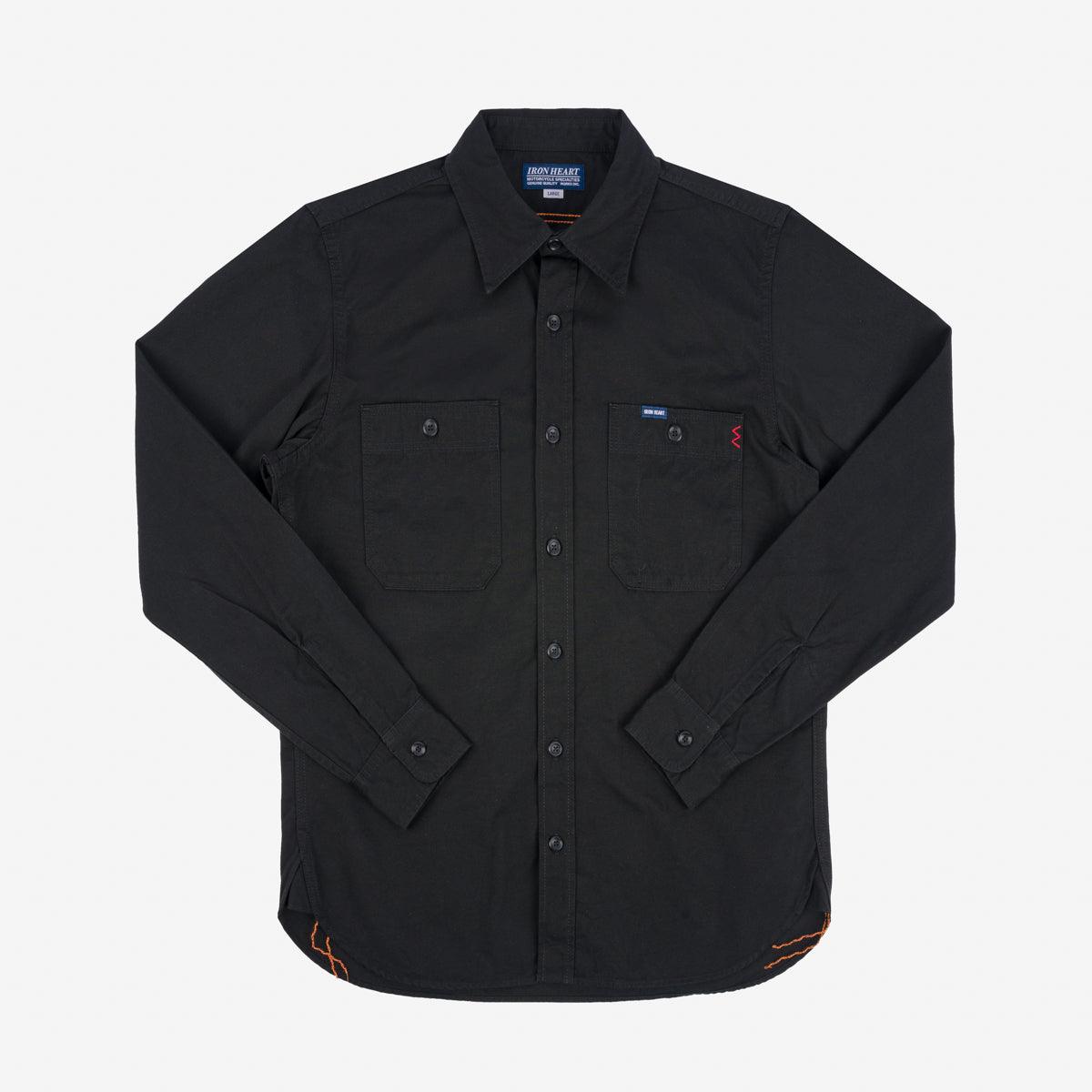 IHSH-395-BLK - 7oz Fatigue Cloth Work Shirt - Black XXXXL IHSH-395-BLK - 7oz Fatigue Cloth Work Shirt - Black XXXXL