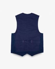 IHV-50-IND - 14oz Sashiko Dobby Cloth / Duck Work Vest - Indigo