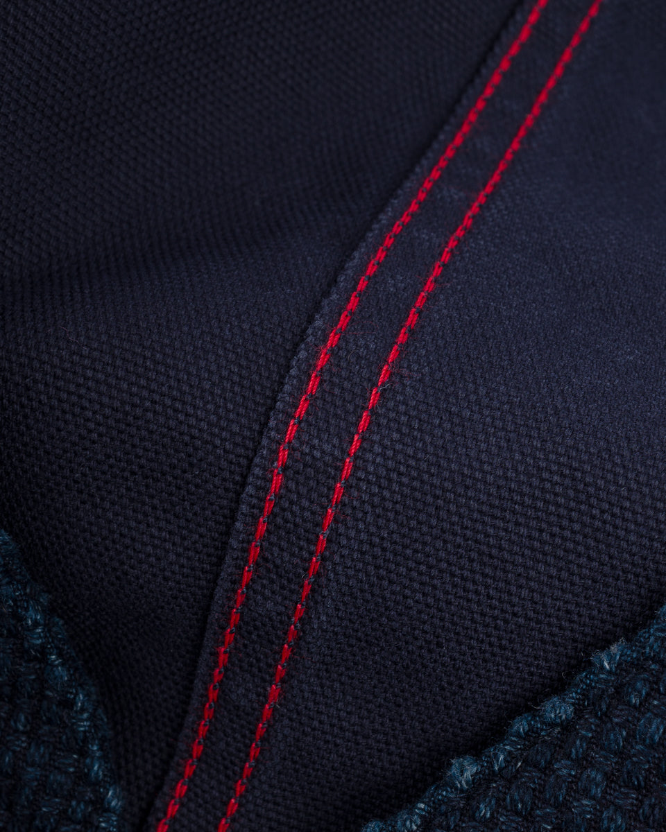 IHV-50-IND - 14oz Sashiko Dobby Cloth / Duck Work Vest - Indigo