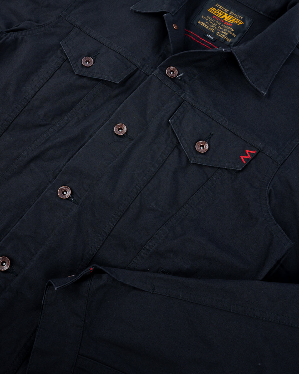 IHJ-147-BLK - 9oz Canvas Type III Jacket - Black