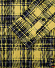 IHSH-412-YEL - 9oz Selvedge Indigo Check Flannel Work Shirt - Yellow