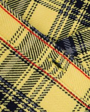 IHSH-412-YEL - 9oz Selvedge Indigo Check Flannel Work Shirt - Yellow