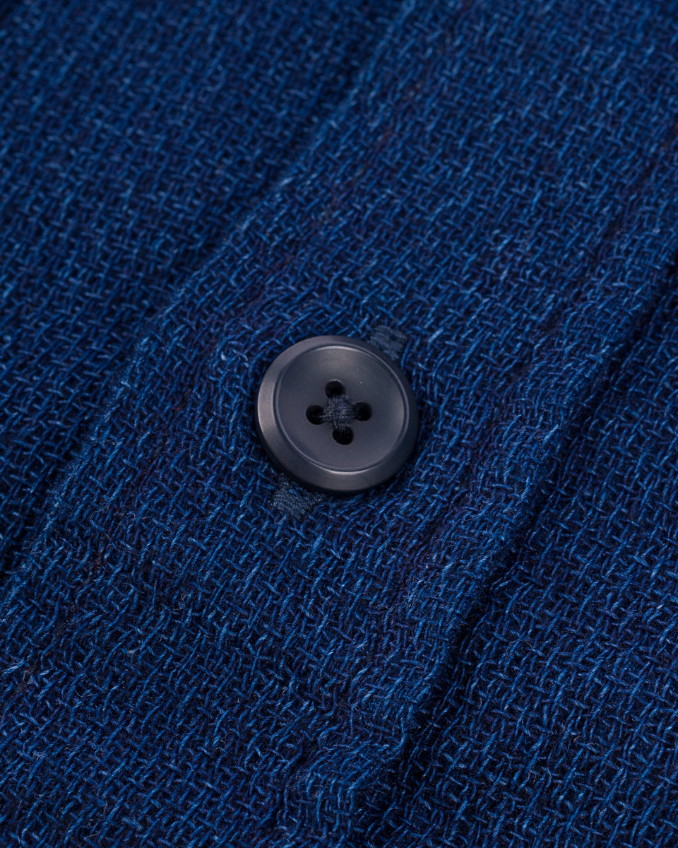 IHSH-417-IND - 5oz Double Gauze Short Sleeved Work Shirt - Indigo