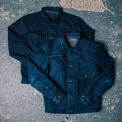 IHJ-140-IG - 19oz Selvedge Denim Type I Jacket - Indigo/Grey