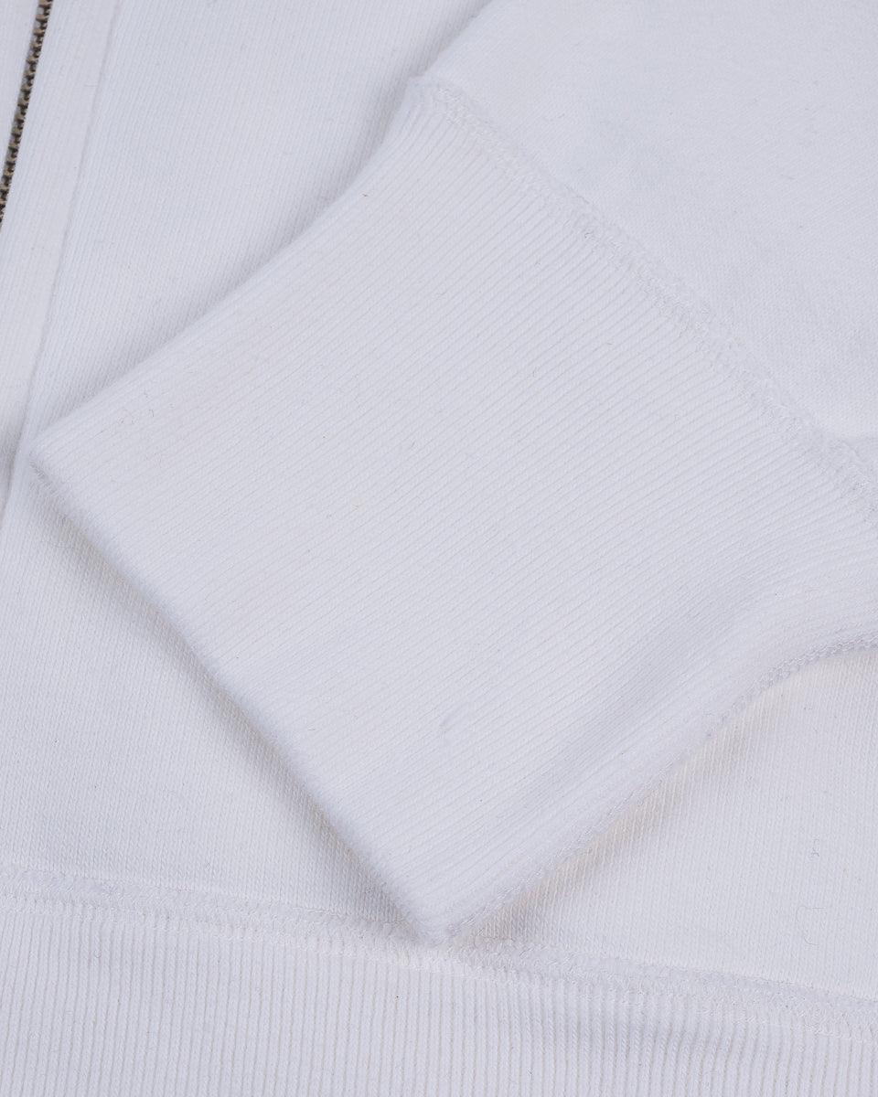 IHSW-76L-WHT - 14oz Ultra Heavyweight Loopwheel Cotton Zippered Hoodie - White