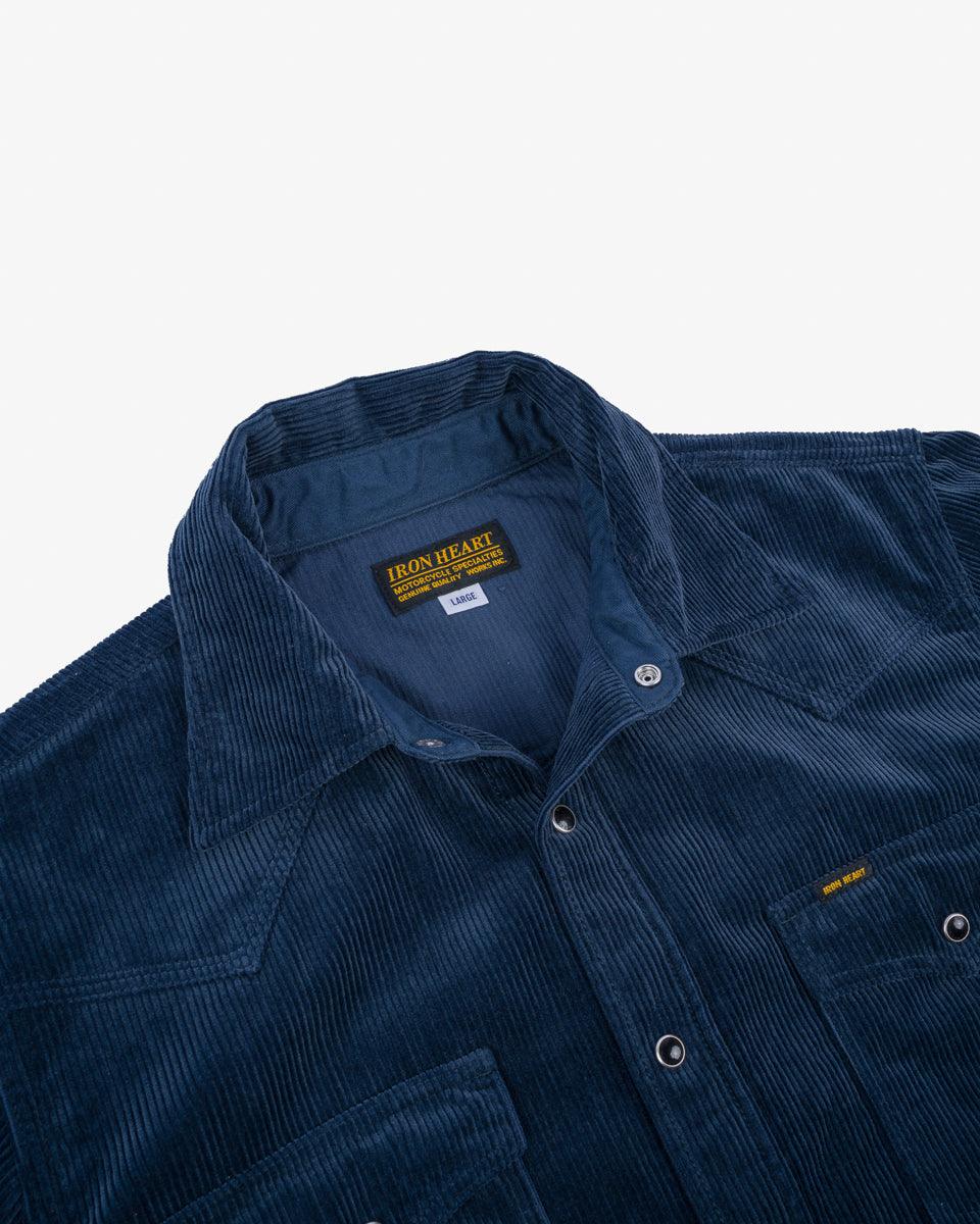 IHSH-398-NAV - 11oz Corduroy Western Shirt - Navy