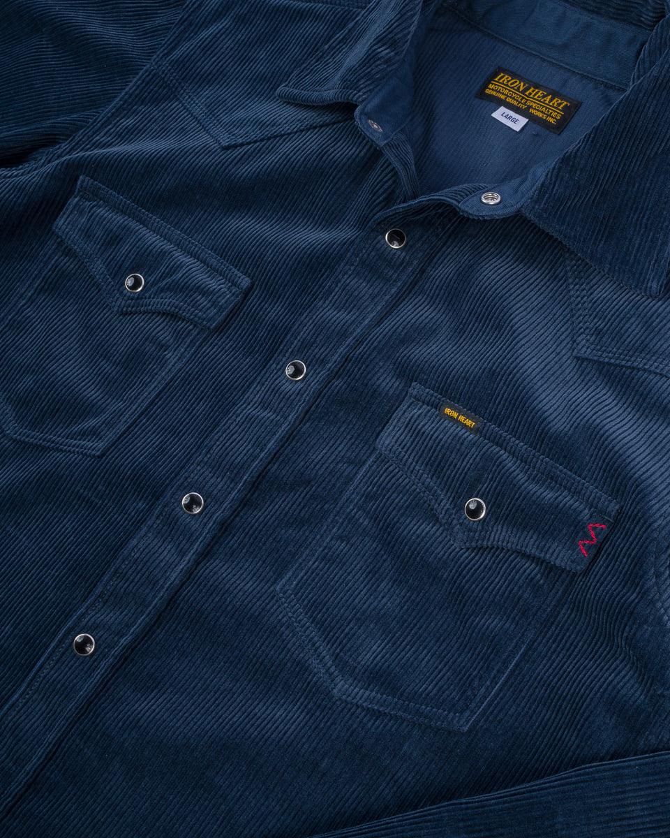 IHSH-398-NAV - 11oz Corduroy Western Shirt - Navy