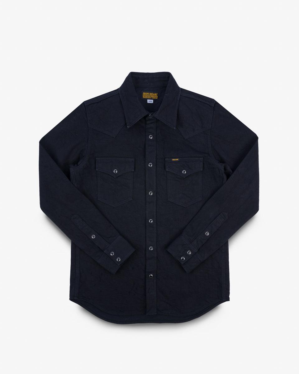 IHSH-396-BLK - 13.5oz Denim Western Shirt - Black IRON HEART GERMANY IHSH-396-BLK - 13.5oz Denim Western Shirt - Black IRON HEART GERMANY
