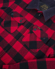 IHW-20-RED - Wool Buffalo Check Bush Jacket - Red
