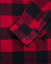 IHW-20-RED - Wool Buffalo Check Bush Jacket - Red