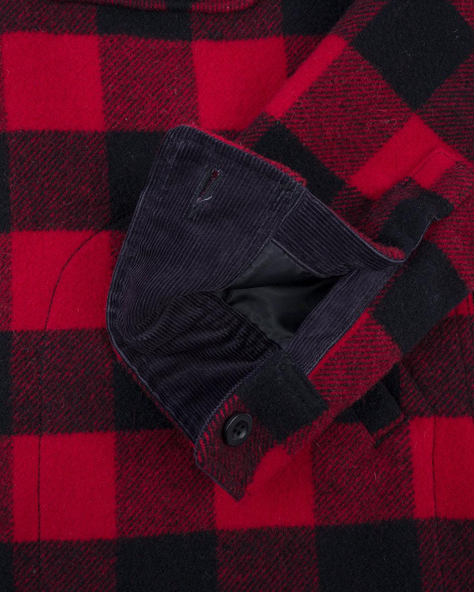 IHW-20-RED - Wool Buffalo Check Bush Jacket - Red