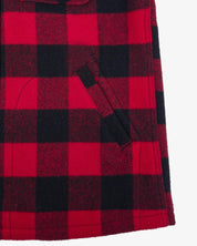 IHW-20-RED - Wool Buffalo Check Bush Jacket - Red