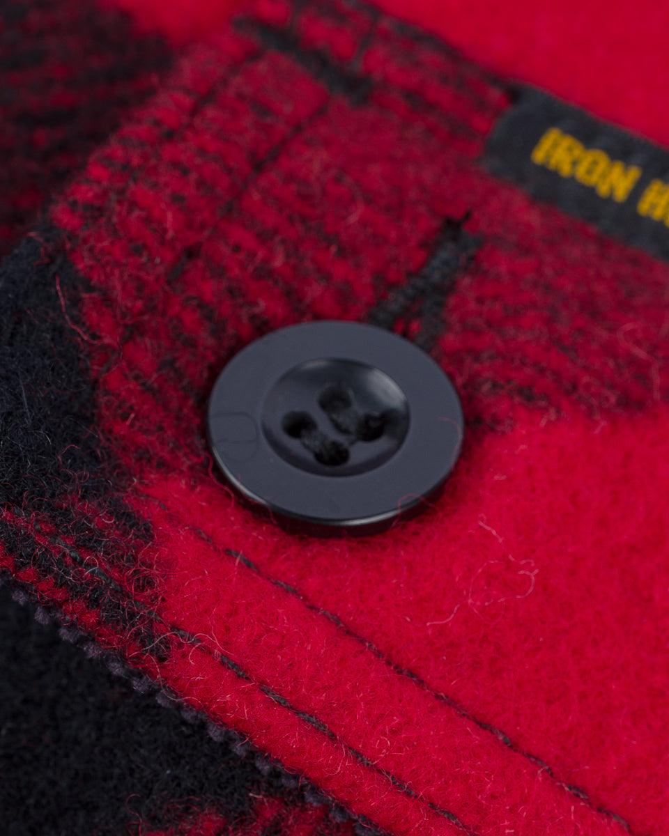 IHW-20-RED - Wool Buffalo Check Bush Jacket - Red