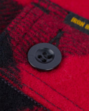 IHW-20-RED - Wool Buffalo Check Bush Jacket - Red