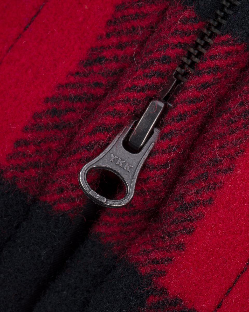 IHW-20-RED - Wool Buffalo Check Bush Jacket - Red
