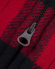 IHW-20-RED - Wool Buffalo Check Bush Jacket - Red