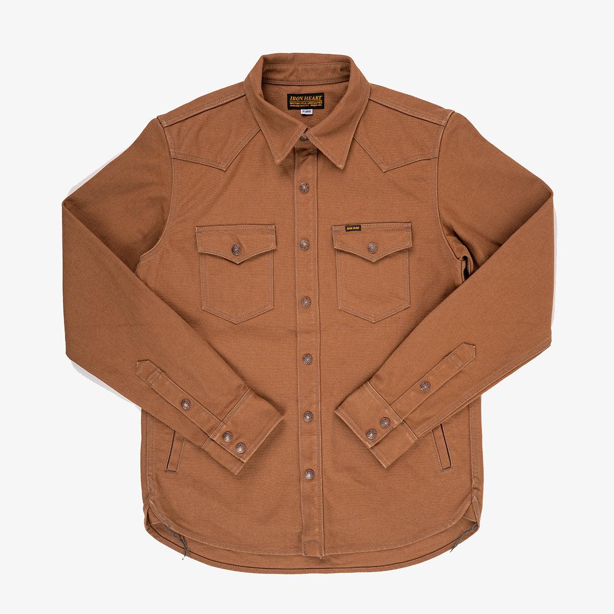 IHSH-422-BRN - 17oz Cotton Duck CPO Shirt - Brown – IRON HEART GERMANY