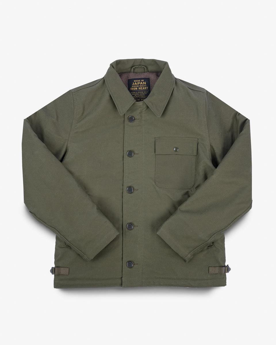 IHM-45-GRN - Oiled Whipcord A2 Deck Jacket - Army Green IHM-45-GRN - Oiled Whipcord A2 Deck Jacket - Army Green