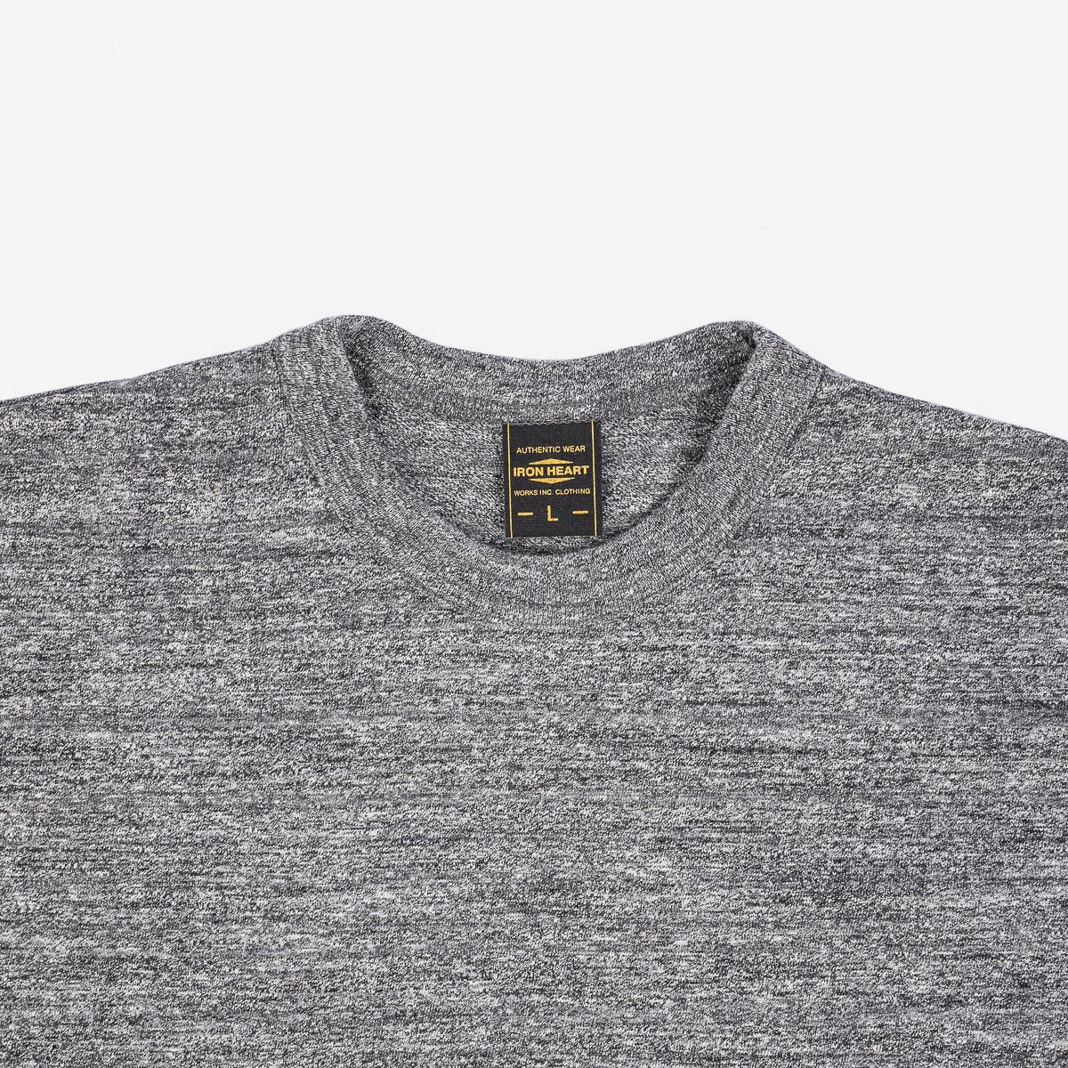 IHT-1610L-GRY - 6.5oz Loopwheel Crew Neck T-Shirt (Long) - Grey