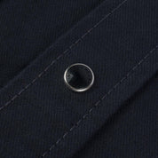 Image showing the IHSH-381-BLK - 9oz Military Serge CPO Shirt - Black which is a Shirts described by the following info SS24 and sold on the IRON HEART GERMANY online store