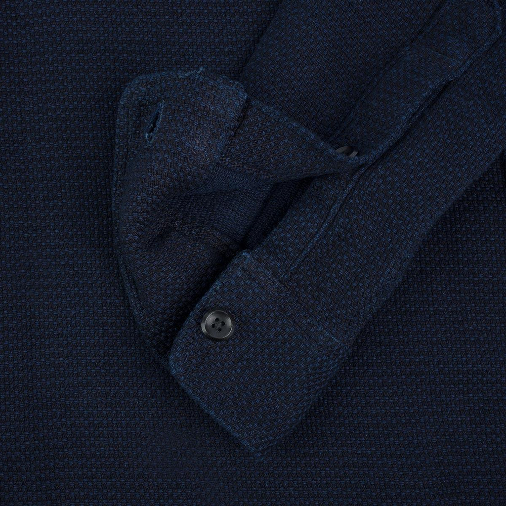 Image showing the IHSH-380-IND - 12oz Dobby Cloth Work Shirt - Indigo which is a Shirts described by the following info SS24 and sold on the IRON HEART GERMANY online store