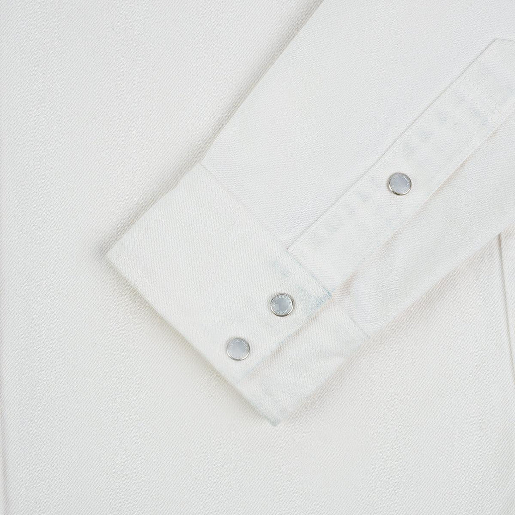 Image showing the IHSH-384-WHT - 13.5oz Cotton Twill Western Shirt - White which is a Shirts described by the following info SS24 and sold on the IRON HEART GERMANY online store