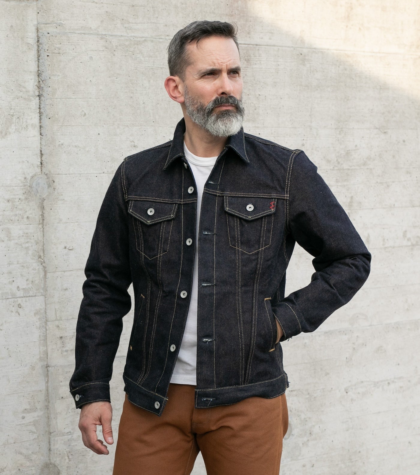 IH-526L - 19oz Left-Hand Twill Selvedge Denim Type III Jacket - Indigo