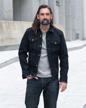 IH-526LOD - 19oz Lefthand Twill Type III Denim Jacket - Black Overdyed