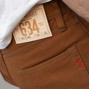 IH-634D - 17oz Duck Straight Cut Jeans - Brown