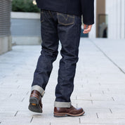 IH-888S-21 - 21oz Selvedge Denim Medium/High Rise Tapered Cut Jeans - Indigo