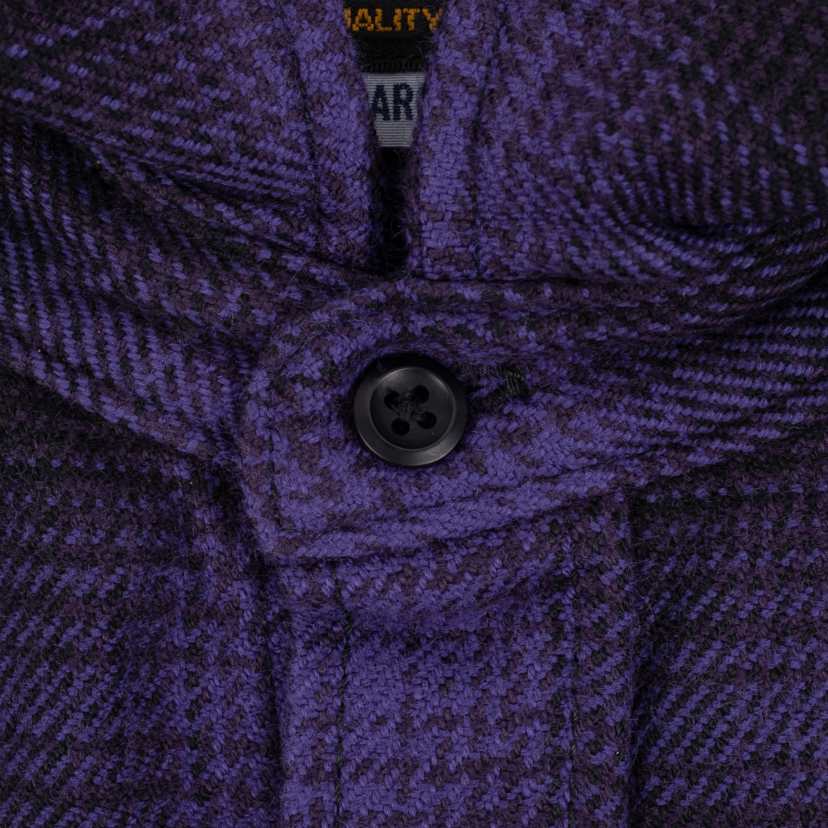 IHSH-264-PUR - Ultra Heavy Flannel Ombré Check Western Shirt - Purple/Black