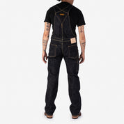 IH-805-IND - 21oz Selvedge Denim Double Knee Overalls - Indigo