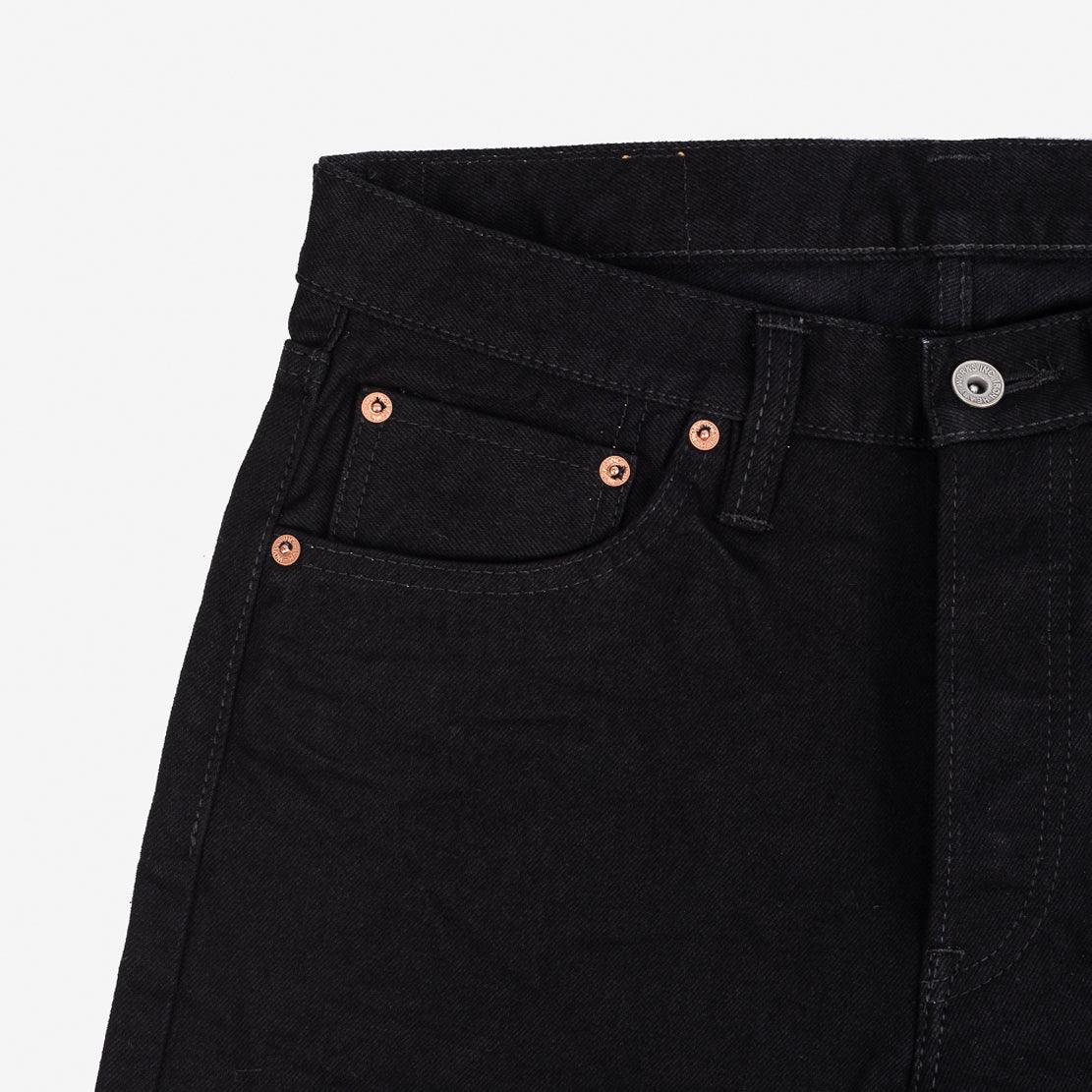 IH-666S-142BB - 14oz Selvedge Denim Slim Straight Cut Jeans - Black/Black