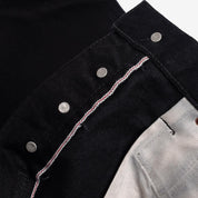 IH-666S-142BB - 14oz Selvedge Denim Slim Straight Cut Jeans - Black/Black