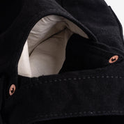 IH-666S-142BB - 14oz Selvedge Denim Slim Straight Cut Jeans - Black/Black