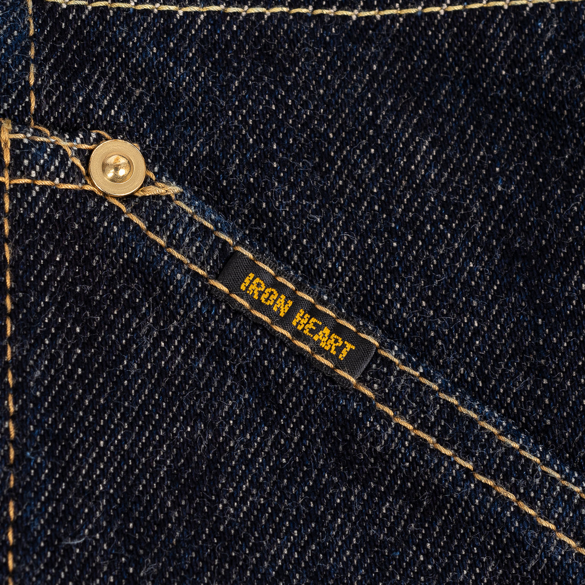 IH-805-IND - 21oz Selvedge Denim Double Knee Overalls - Indigo