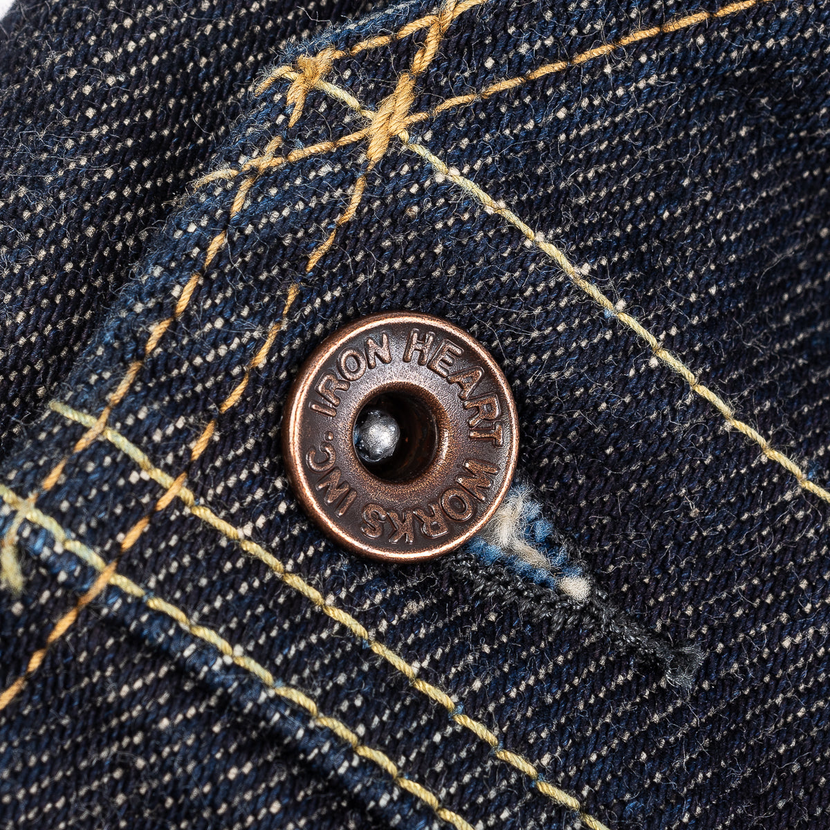 IH-805-IND - 21oz Selvedge Denim Double Knee Overalls - Indigo