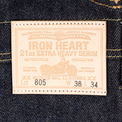 IH-805-IND - 21oz Selvedge Denim Double Knee Overalls - Indigo