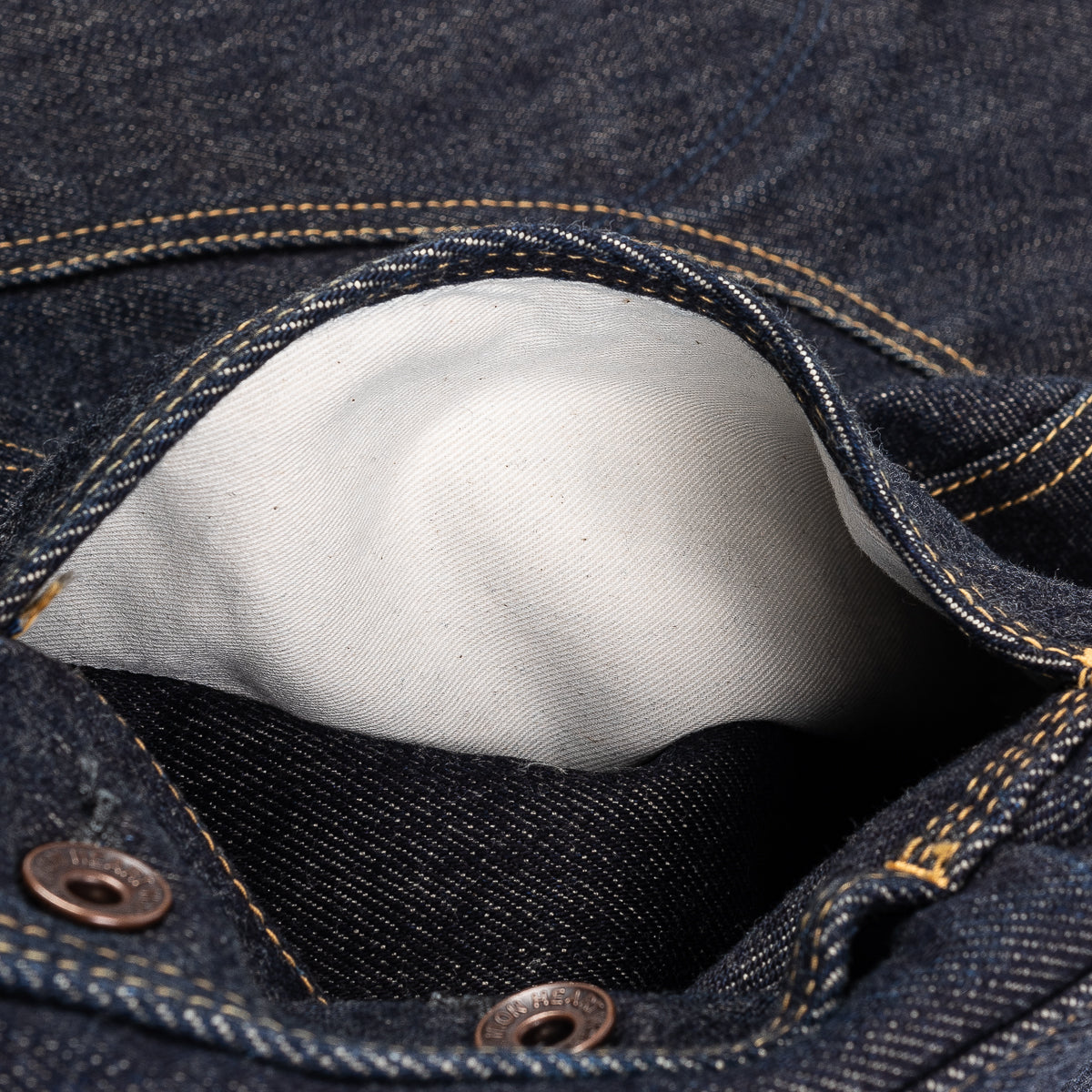 IH-805-IND - 21oz Selvedge Denim Double Knee Overalls - Indigo