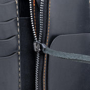 Image showing the IHG-02-NAV - Medium Shell Cordovan Wallet - Navy Blue which is a WALLETS AND CHAINS described by the following info Accessories, Iron Heart, Released, WALLETS AND CHAINS and sold on the IRON HEART GERMANY online store