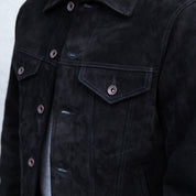 IHJ-155-BLK - FW25 - Horsehide Suede Modified Type III Jacket - Black