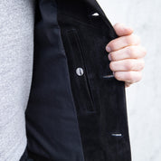 IHJ-155-BLK - FW25 - Horsehide Suede Modified Type III Jacket - Black