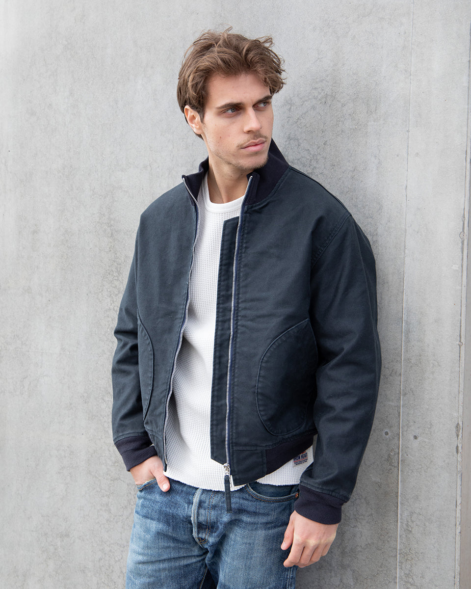 IHM-47-NAV - 12oz Whipcord Tanker Jacket - Navy