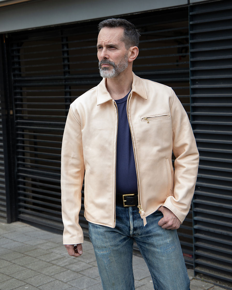 IHSB-BB-NAT - Natural Horsehide Jacket - The Bareback