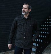 IHSH-227-BLK - 12oz Wabash CPO Shirt - Black